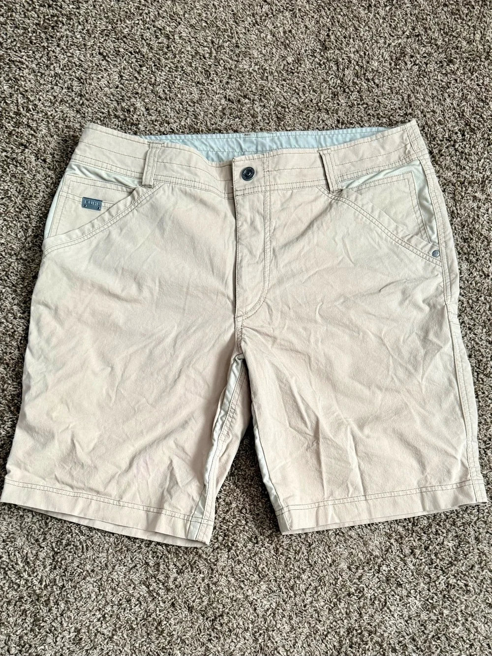 Kuhl Radikl Tan Men's Cargo Hiking Outdoor Utility Shorts Size 35 (Fits 36) 10